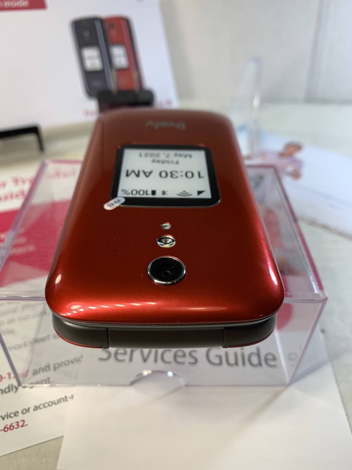 Lively Jitterbug Flip Cell Cellular Mobile Phone Red Casing New Without Box