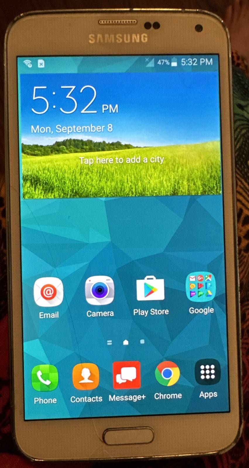 Samsung Galaxy S5 SM-G900V (Verizon) White 16GB Fast Ship Good Used Cracks