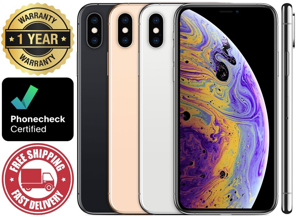 Apple iPhone XS Max – 64GB 256GB 512GB – Unlocked Verizon AT&T T-Mobile – Good!