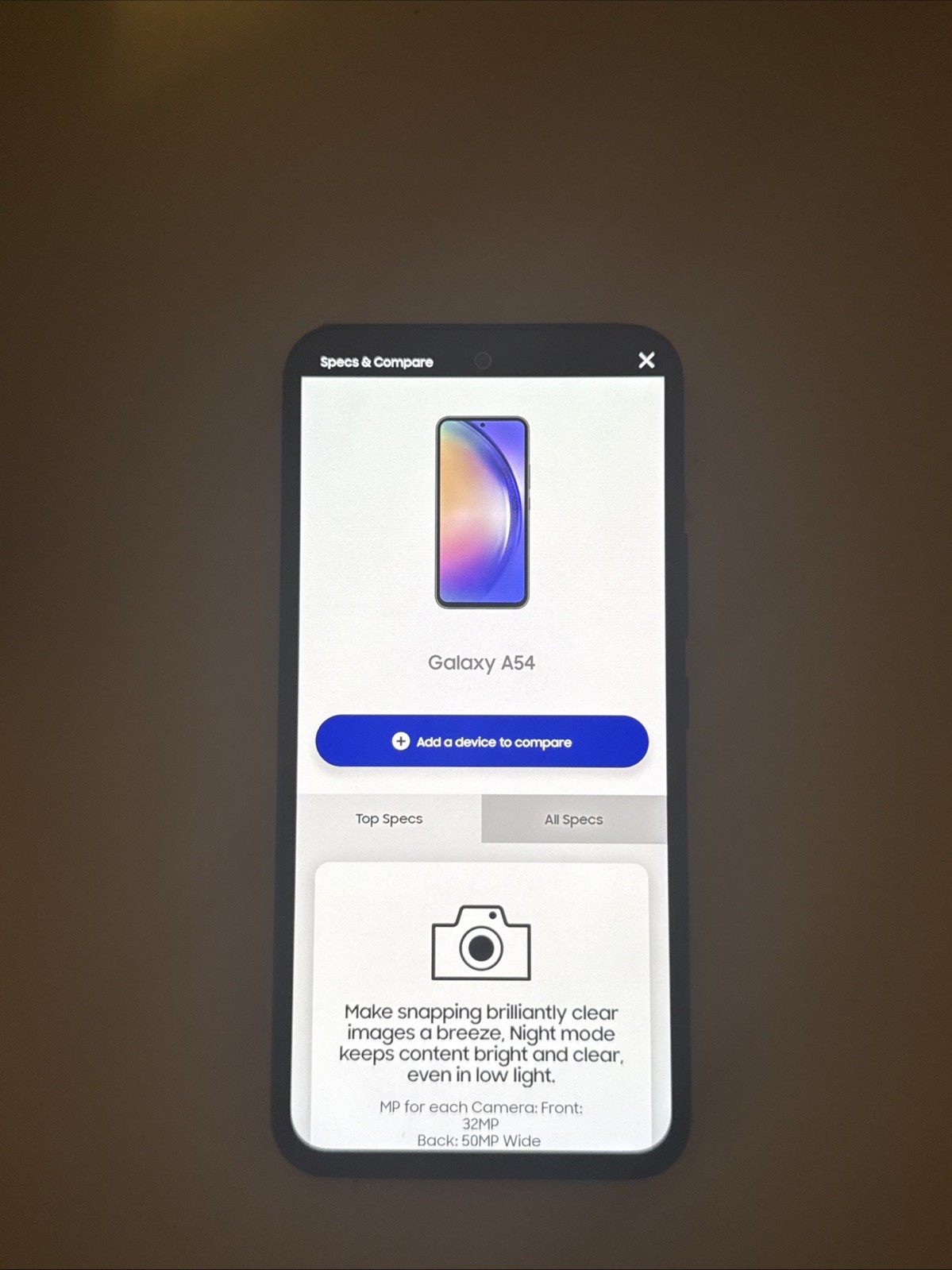 Samsung A54 5G – DEMO UNIT (READ DESCRIPTION)
