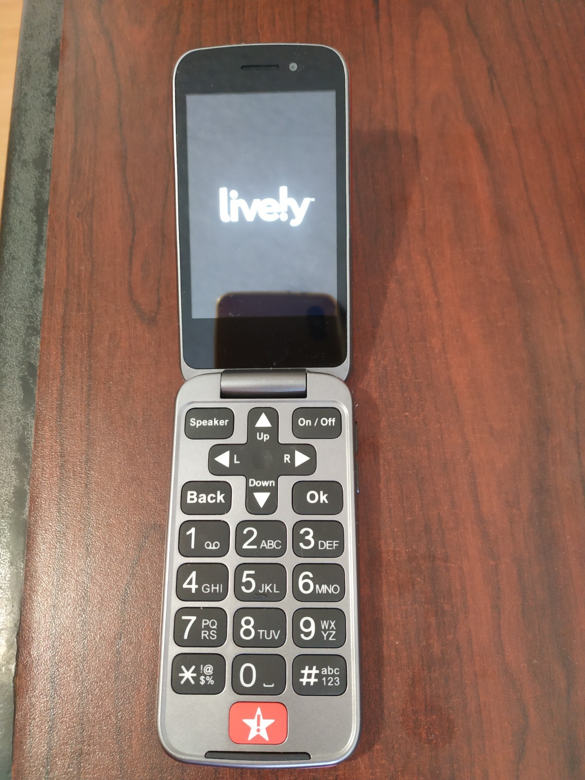 Lively Jitterbug Flip 2 Alcatel 4058P 32GB Red Works Great (Big Buttons)
