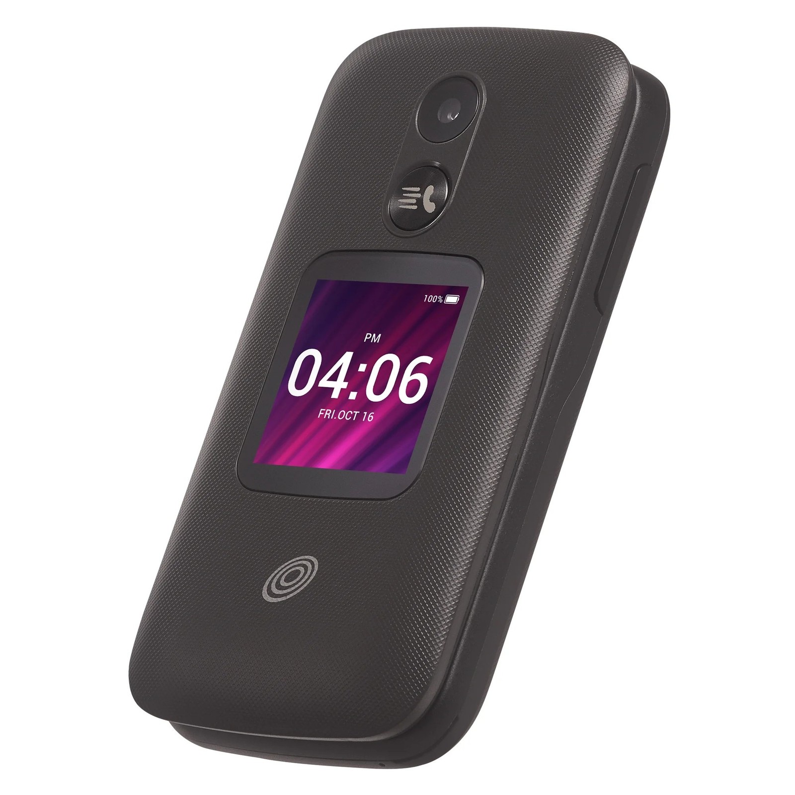 Total Wireless Alcatel MyFlip 2 4G LTE Flip Phone, 4GB, Black Prepaid Smartphone