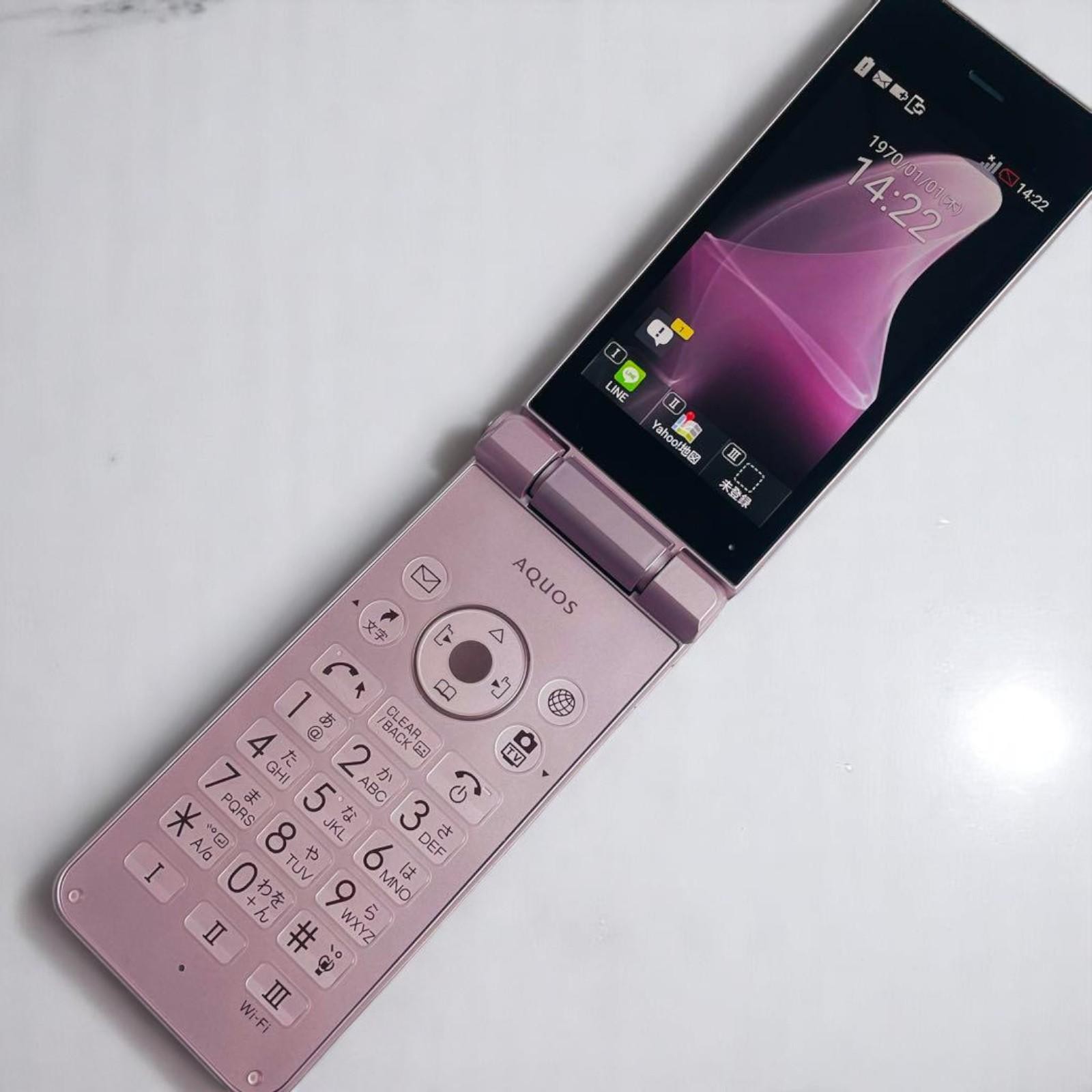 SHARP AQUOS 601SH 602SH PINK SoftBank 4G Android Flip Phone Unlocked