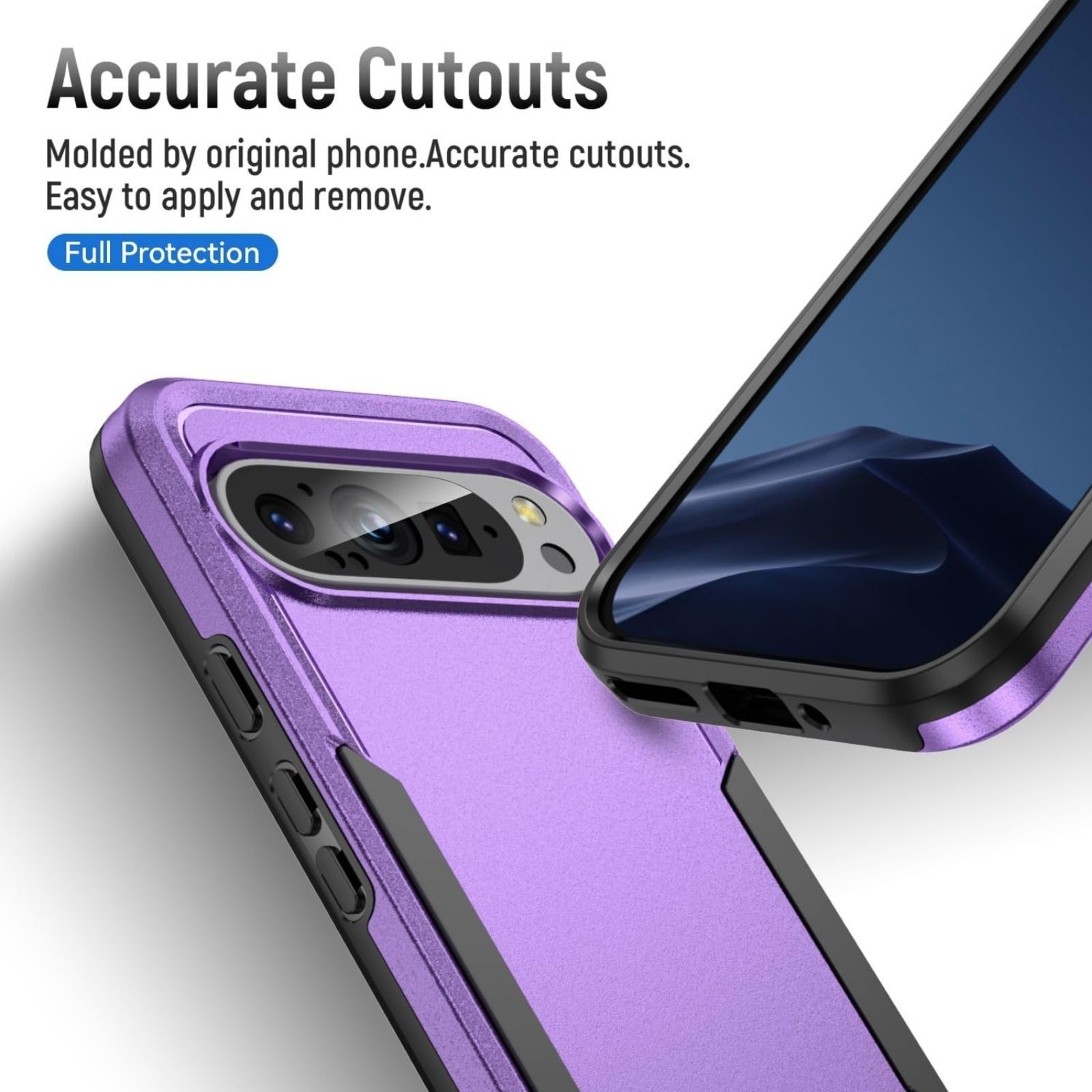 Heavy-Duty Tough Rugged Shockproof Protective Case for Pixel 9 Pro with Screen P