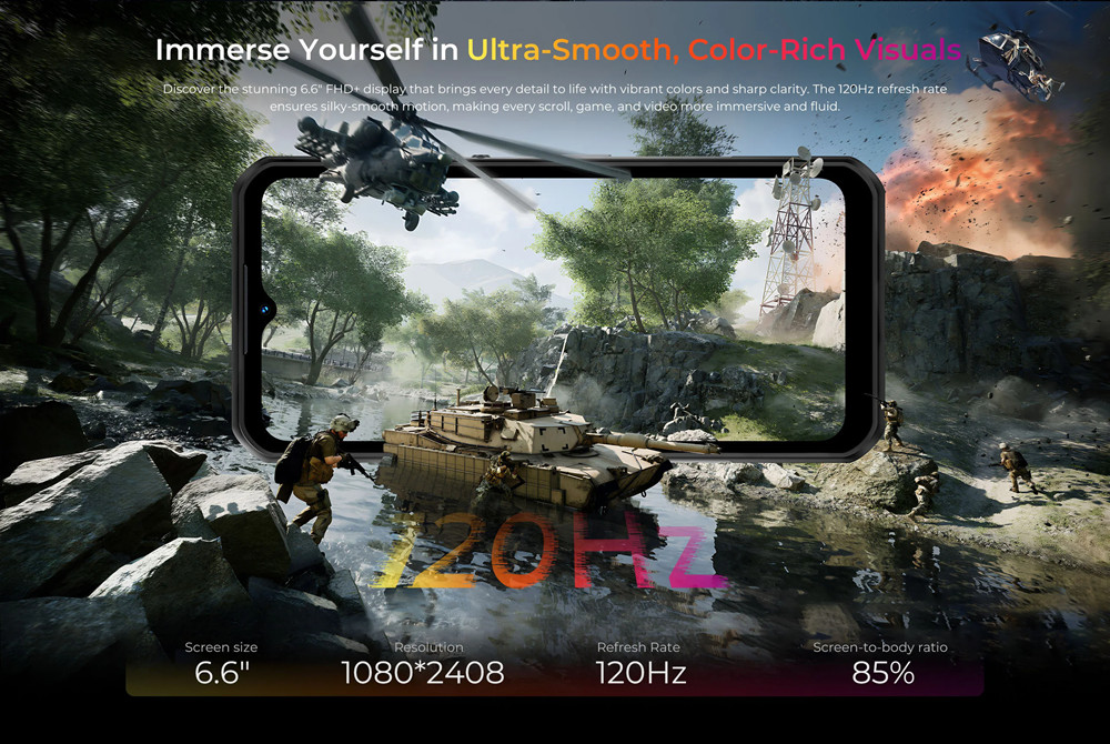 OUKITEL WP55 Ultra 5G Thermal Imaging Rugged Phone 48GB+512GB 11000mAh 108MP