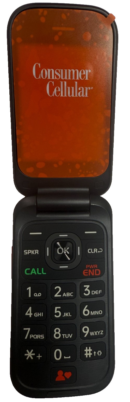 Consumer Cellular Iris Flip Phone 8GB 5.0MP 4G LTE [Hand Set Only] – Brand New!