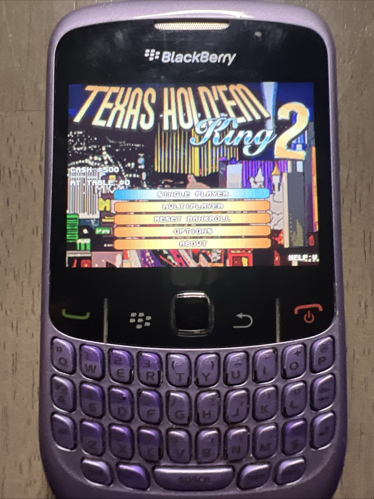 BlackBerry Curve 8530 Smartphone Purple Verizon Poker Tested Works
