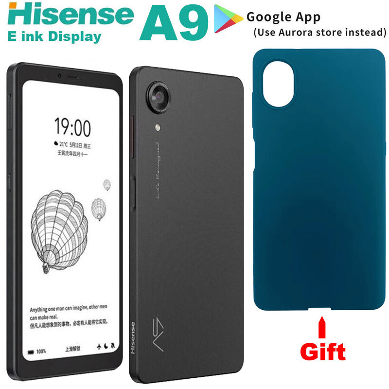 Unlocked 4G LTE Hisense A9 E Ink Smartphone Android Mobile ebook Reader Reading