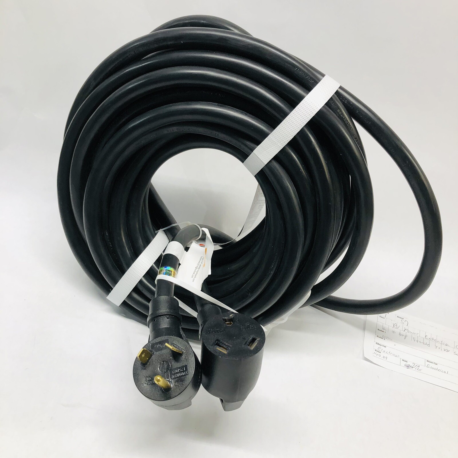 S7 RV POWER EXTENSION CORD 30 AMPS MALE TT – 30P TO 30 AMP FEMALE TT – 30R 50 FT