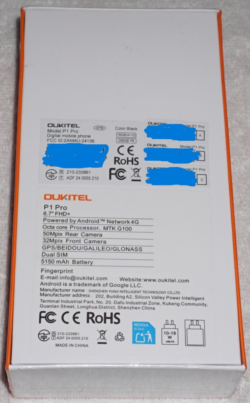 OUKITEL P1 Pro 16GB+256GB 50MP 120Hz Dual SIM 4G 6.7″ GSM Unlocked NEW