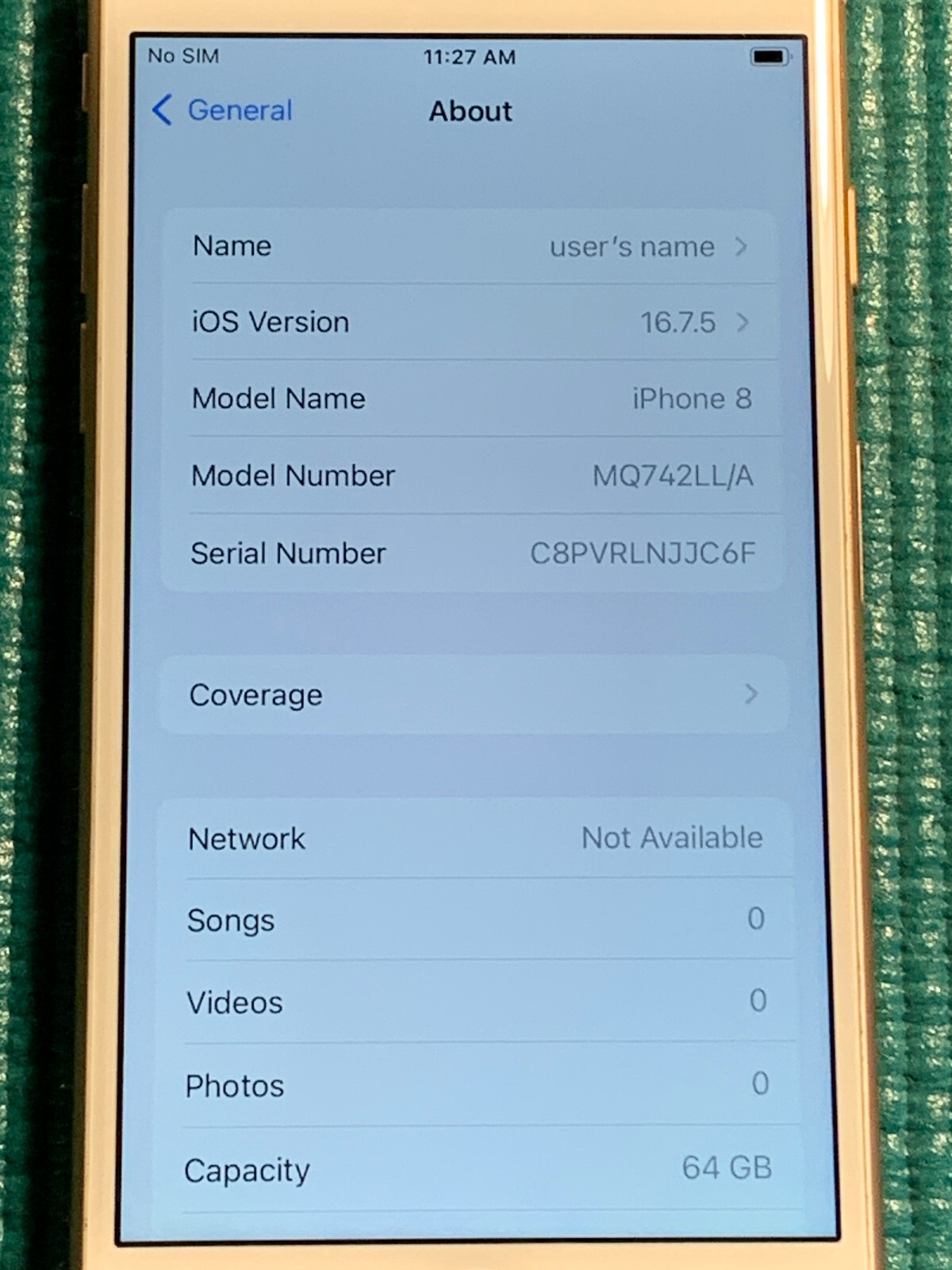 Apple iPhone 8 – 64GB – Gold unlocked A1863 (CDMA + GSM)
