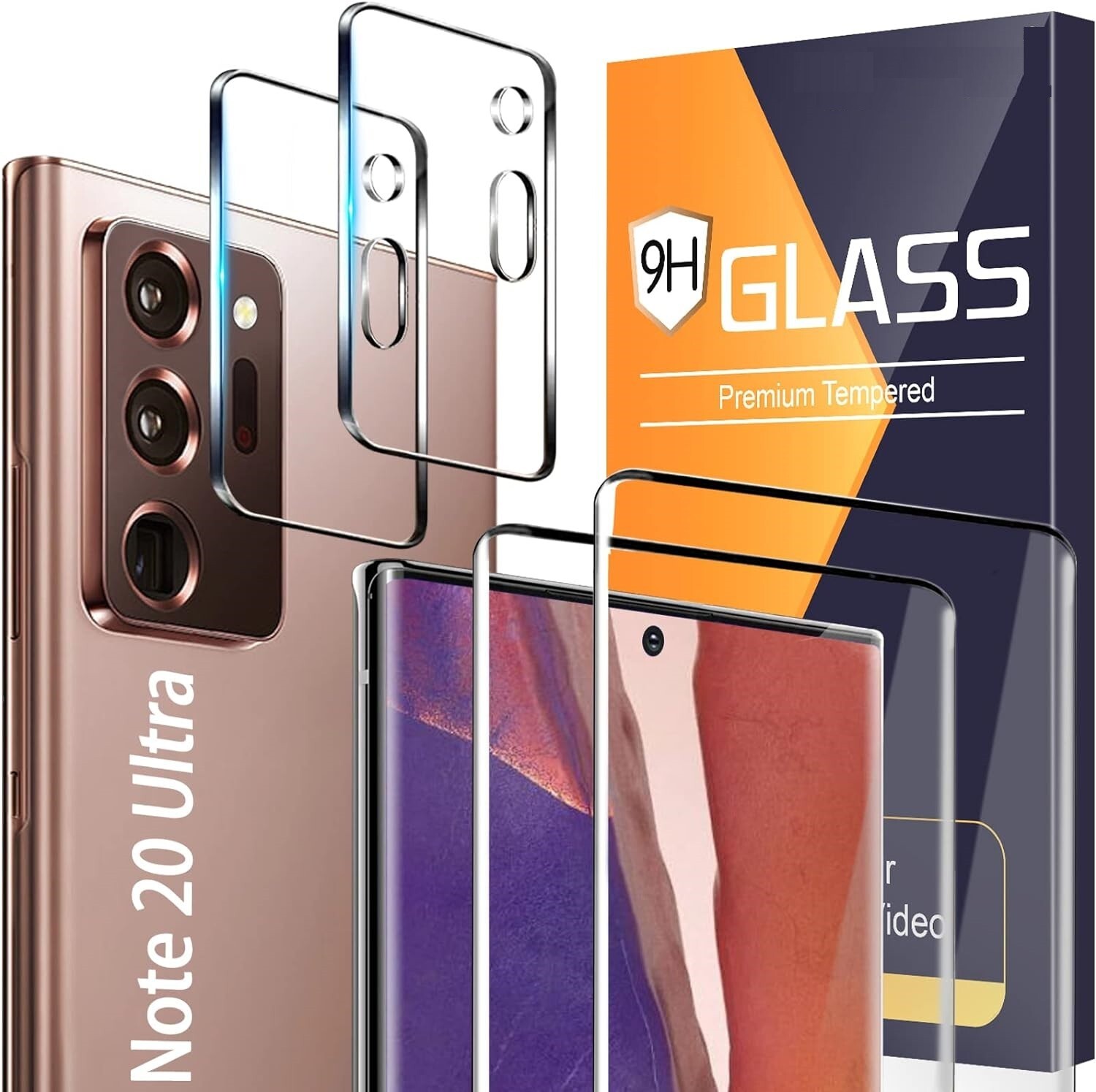 4in1 For Galaxy Note 20 Ultra Screen Protector,Tempered Glass,Side-Back Film