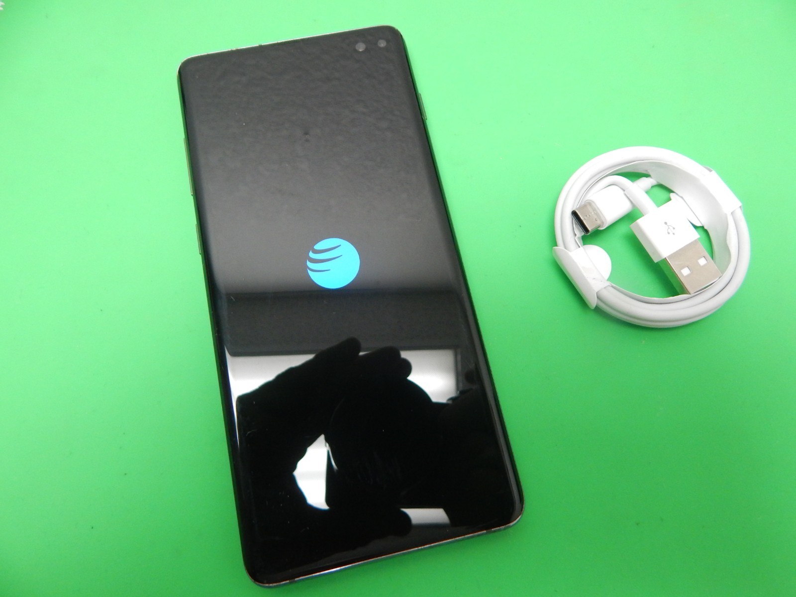 SAMSUNG GALAXY S10+ S10 Plus 128GB Black (ATT) FREE BUNDLE & SHIPPING