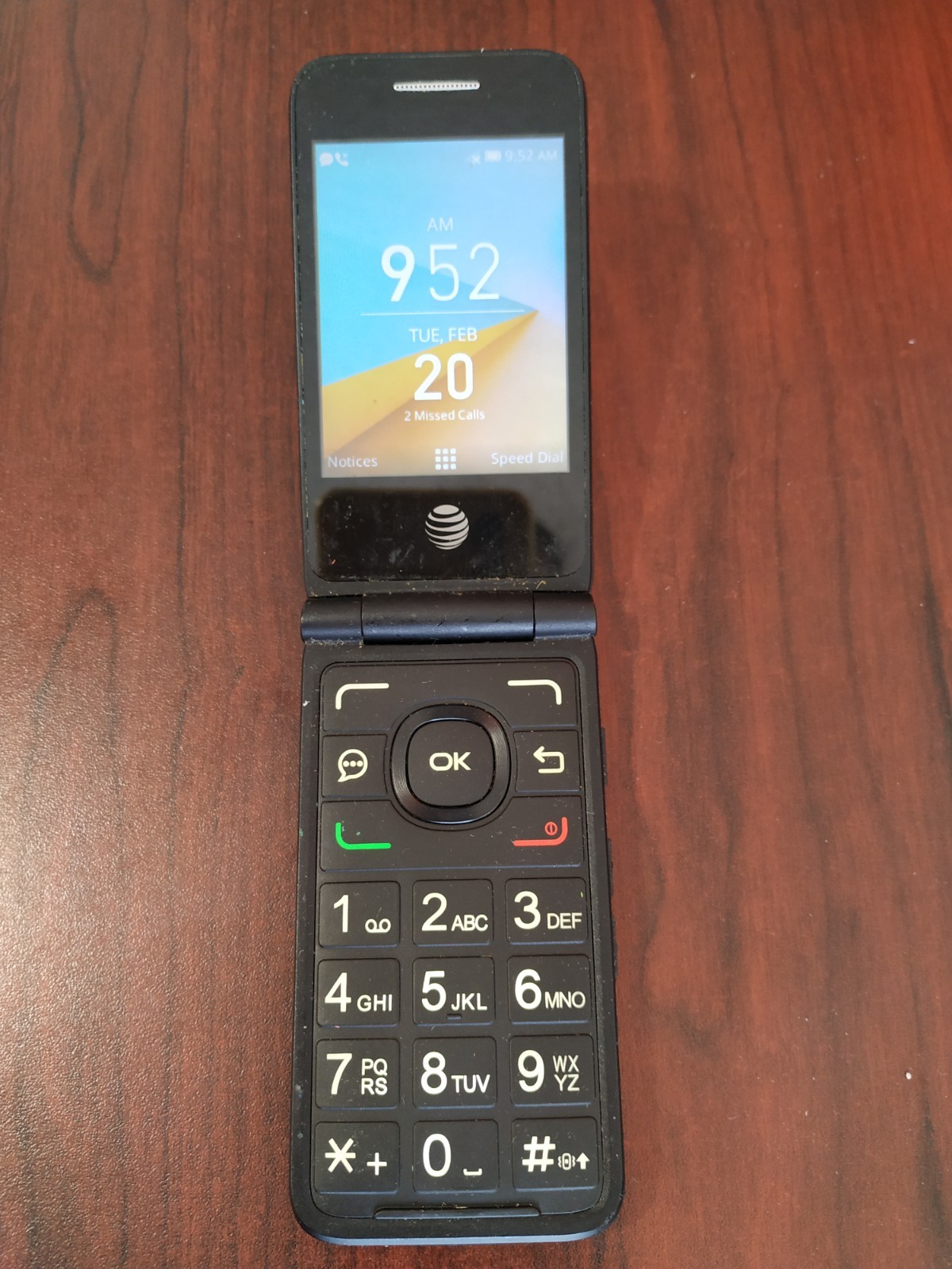 Alcatel 4044O 1GB AT&T Flip Cell Phone Works Great (Big Buttons)
