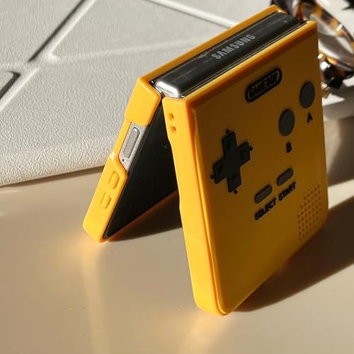 Samsung Galaxy Z Flip 7 Case Hard Plastic Frame Silicone Shockproof Cover Yellow