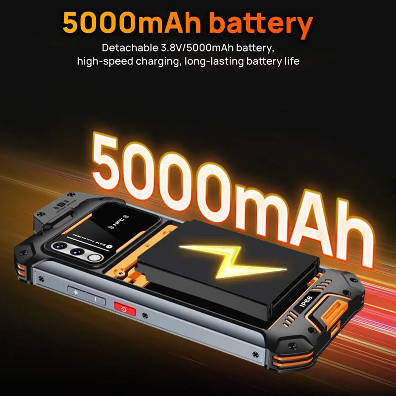 Global 4G LTE Android 13 Rugged Smartphone NFC Mobile Waterproof 128G UNIWA W999