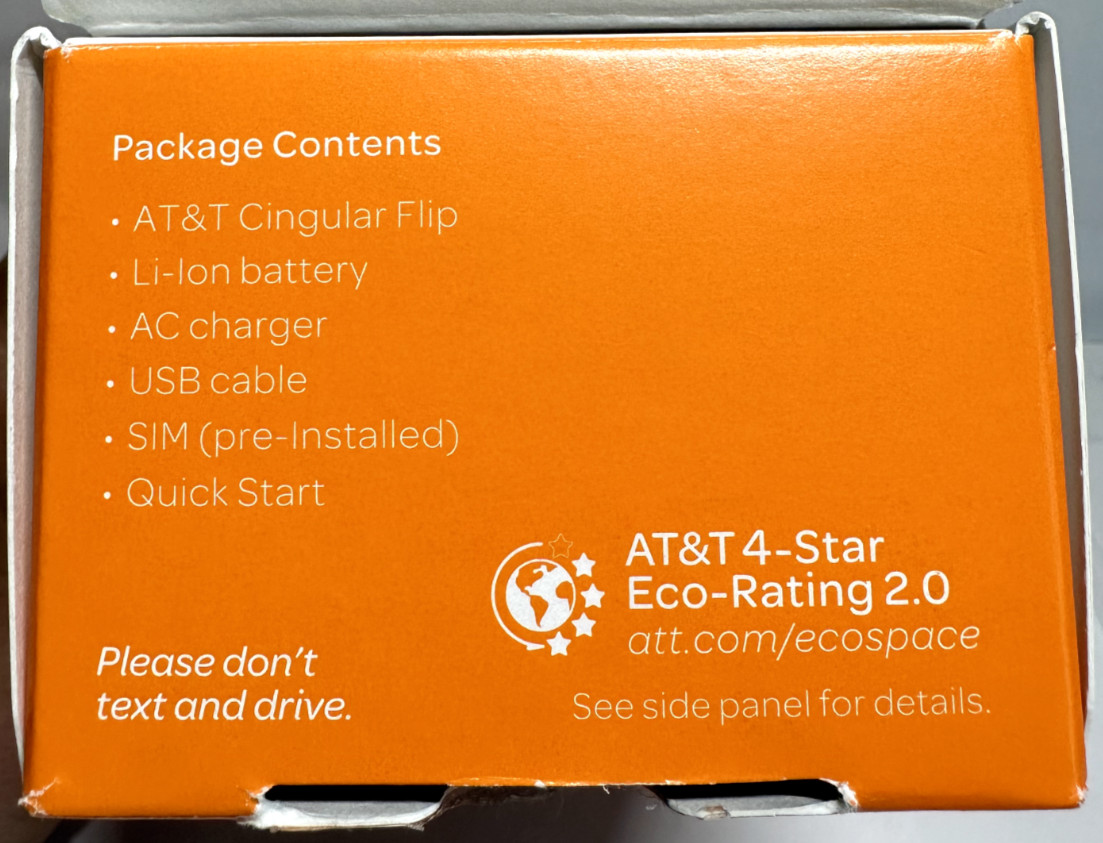 TeleEpoch M3620 AT&T Cingular Flip Phone 3G GSM 128MB Black New w/Box (Open Box)