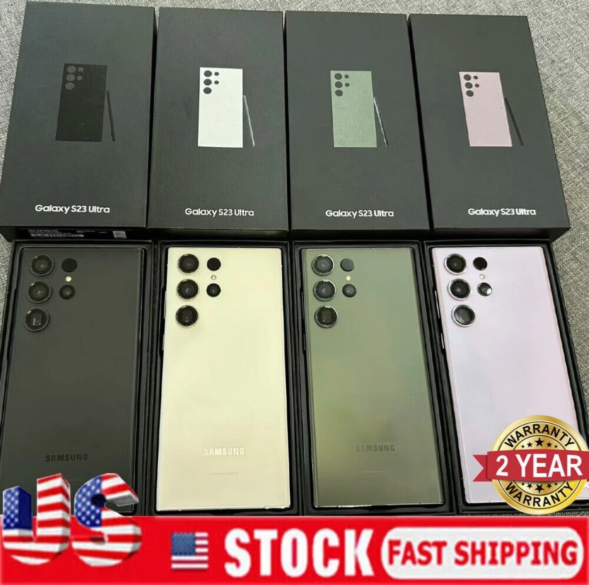 NEW SEALED Samsung Galaxy S23 Ultra 5G SM-S918U1 256GB/512GB Factory Unlocked