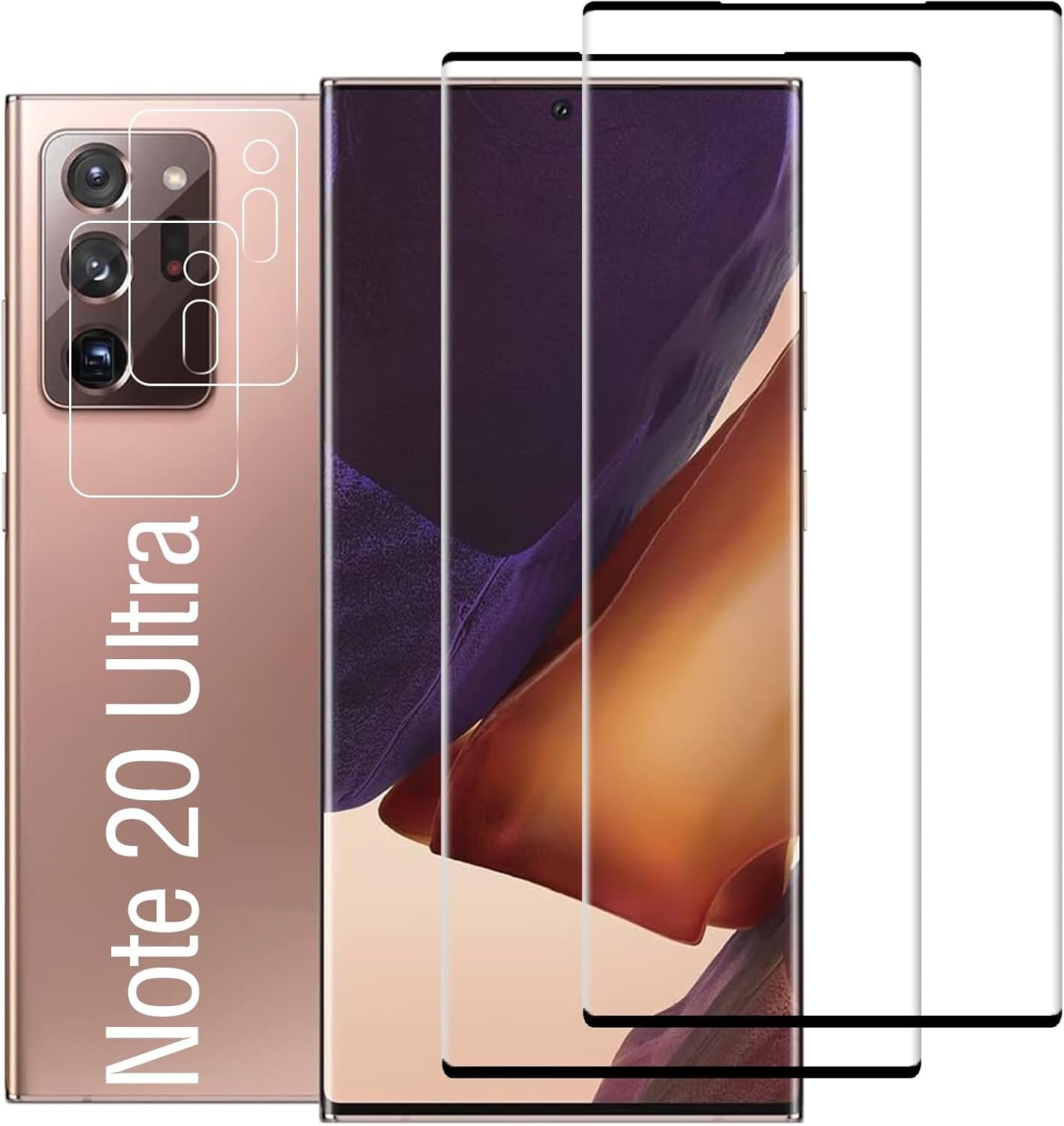 4 in 1 Tempered Glass For Galaxy Note 20 Ultra Screen and Camera Lens Protector