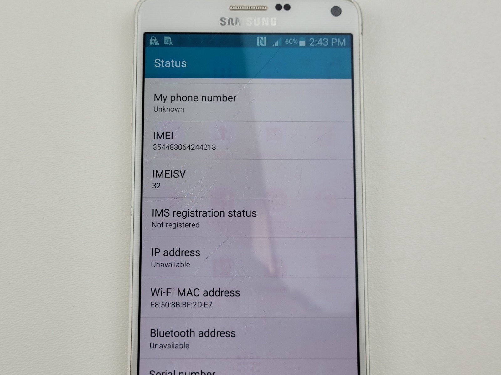 Samsung Galaxy Note 4 (SM-N910A) 32GB (AT&T) Smartphone – Clean IMEI – H2134
