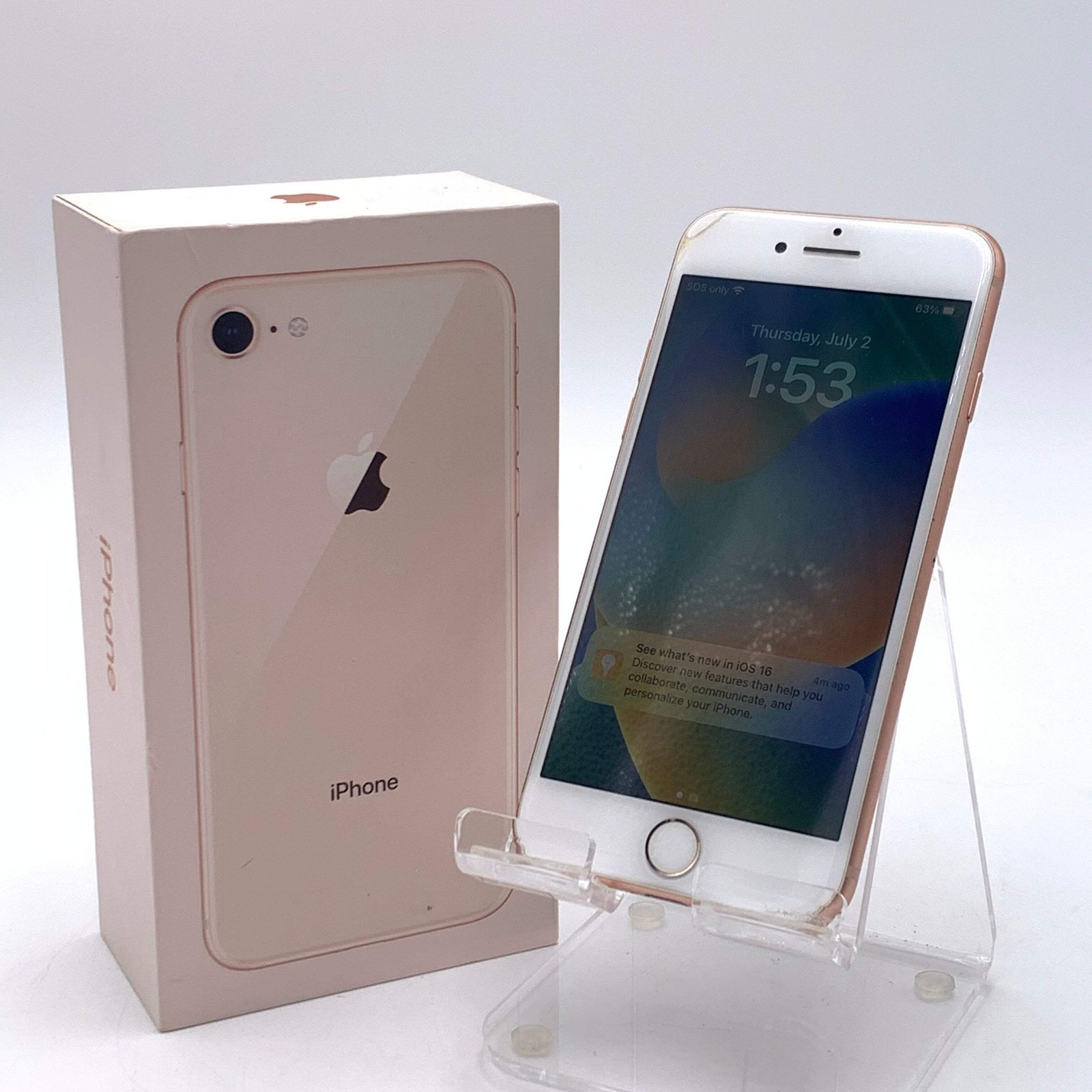 **READ** Apple iPhone 8 64GB T-Mobile Rose Gold A1905 BH 75%