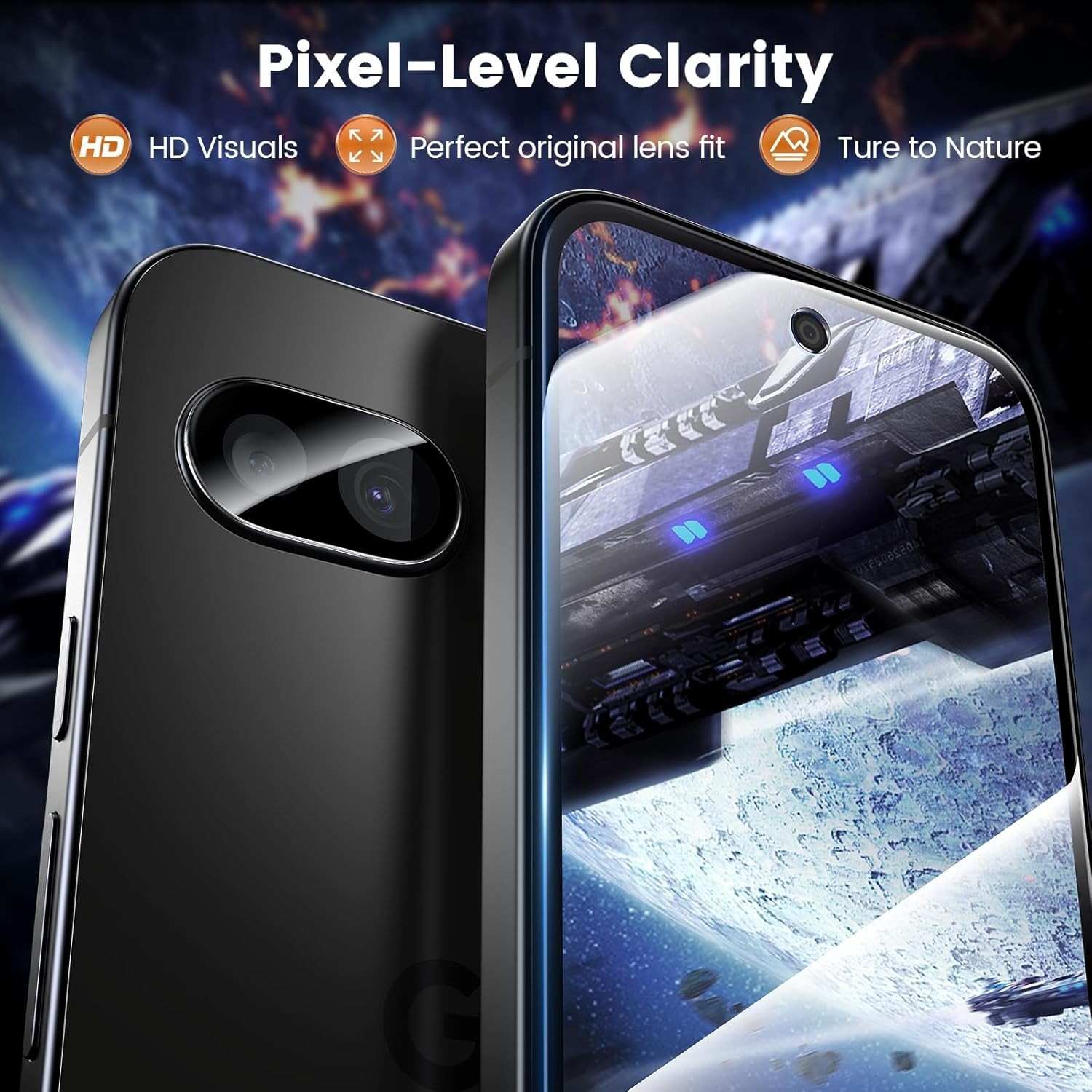 2PCS Screen Protector & Camera Lens Protector for Google Pixel 10a HD Clear 9H