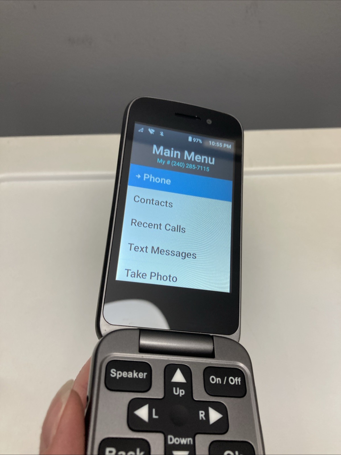 LIVELY Grey Flip 2 Cell Phone for Seniors w/ Charging Doc – Tested Working