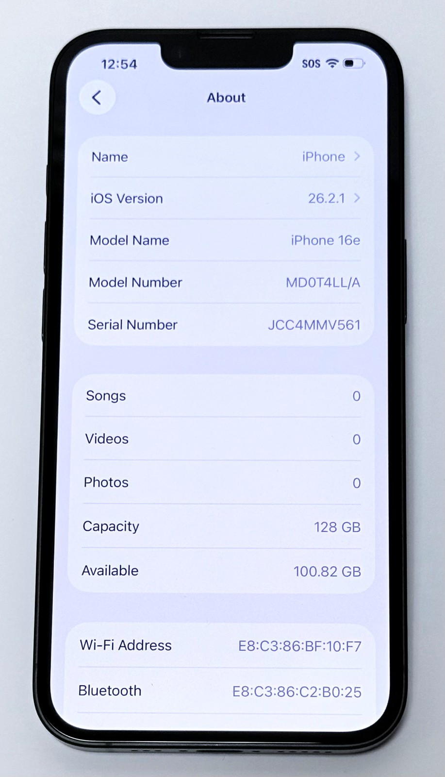 Apple iPhone 16e 5G 128GB eSIM MDOT4LL/A Carrier Lock