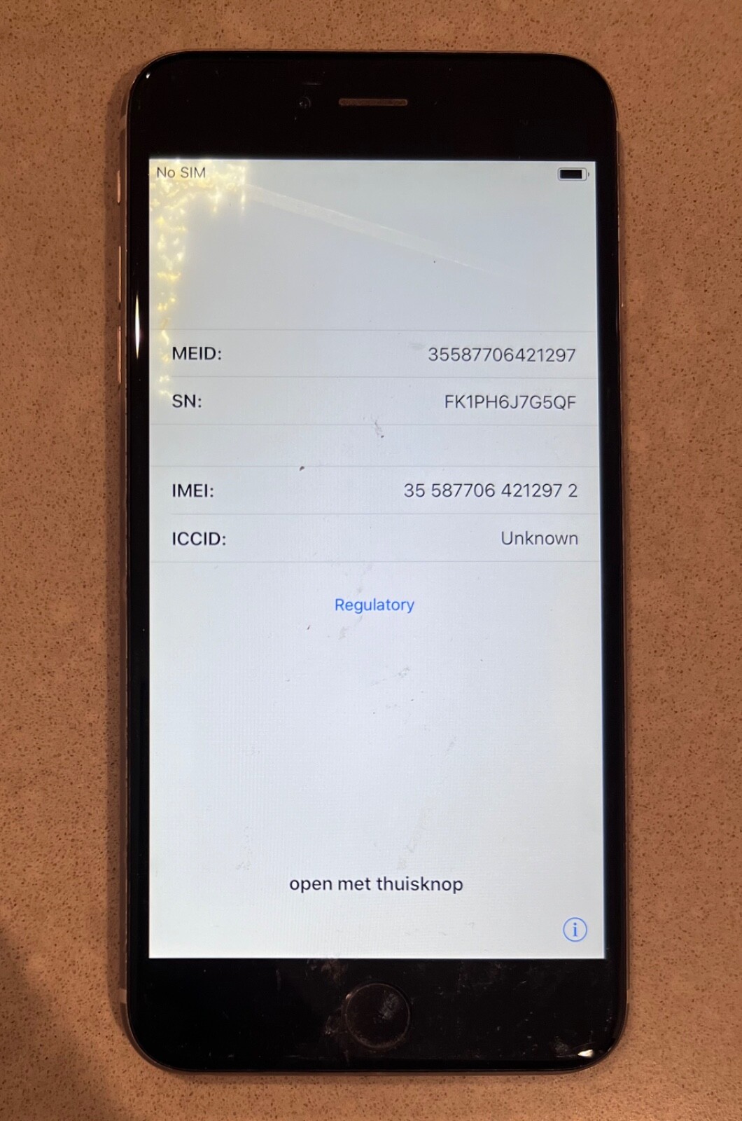 As-is Damaged Apple iPhone 6+ A1522 16GB – A4