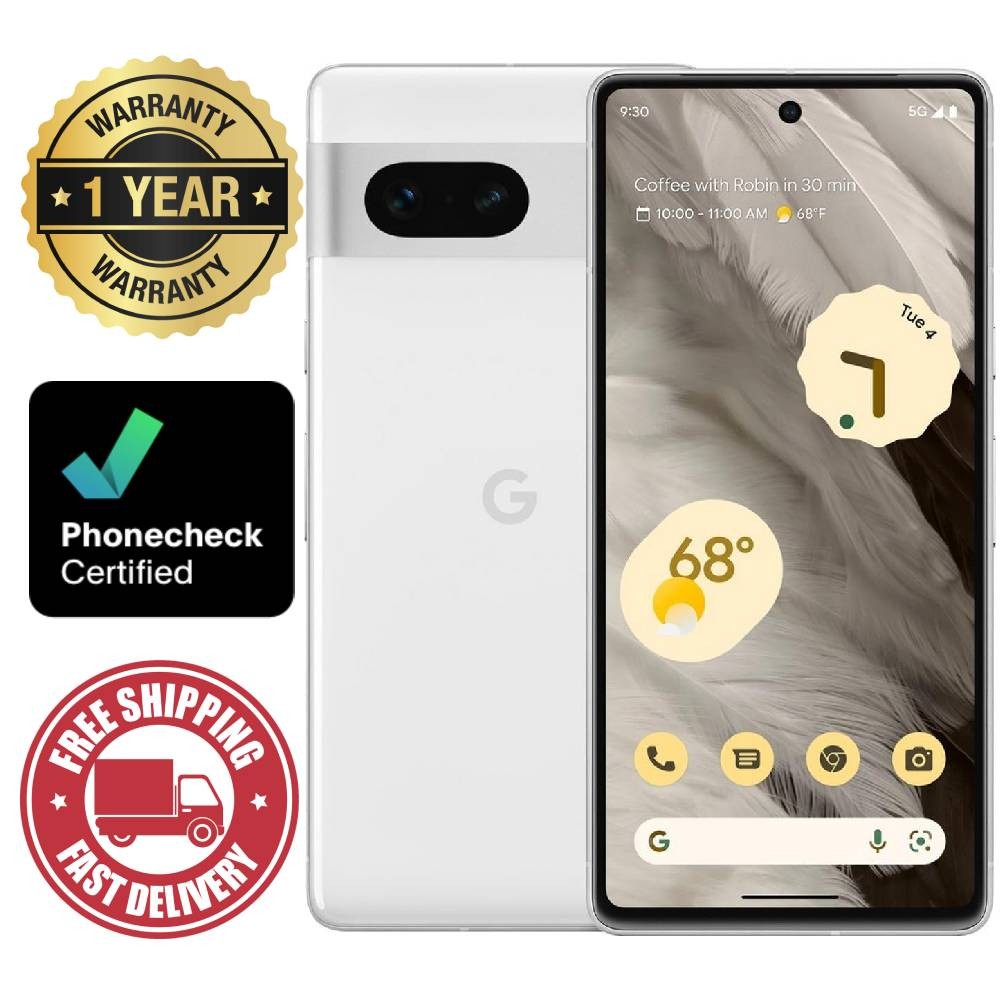 Google Pixel 7 – 128 GB – Snow (Unlocked) Smartphone – Excellent