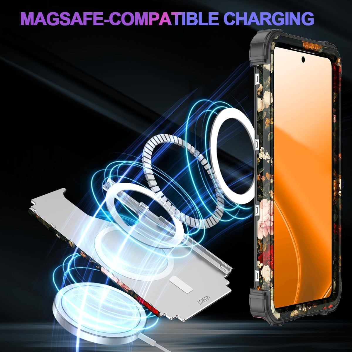 Galaxy S26 Ultra Case Magnetic Three Layer Heavy Duty Shockproof Hard Plastic+So