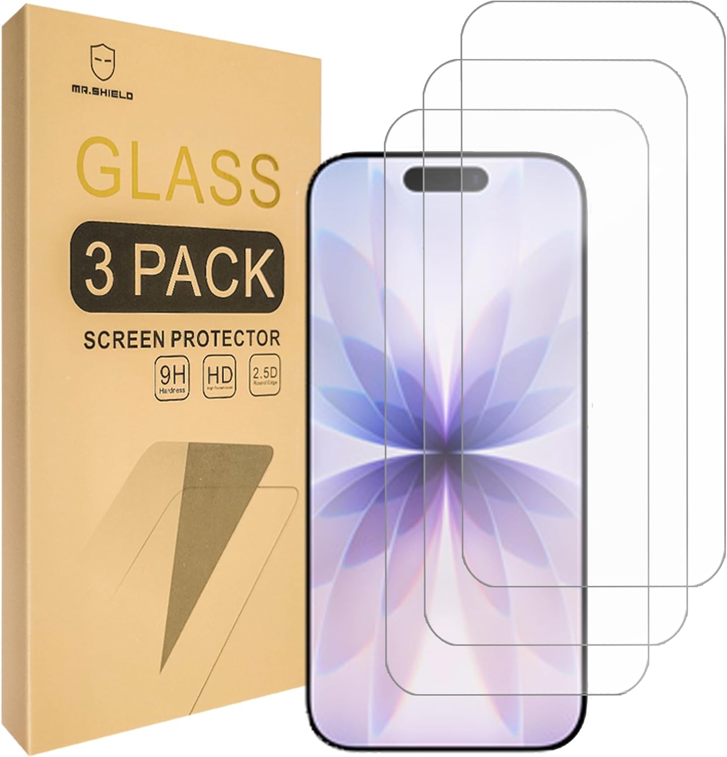 3PCS Screen Protector for iPhone 17 Pro Max 6.9 Inch Tempered Glass 9H Hardness