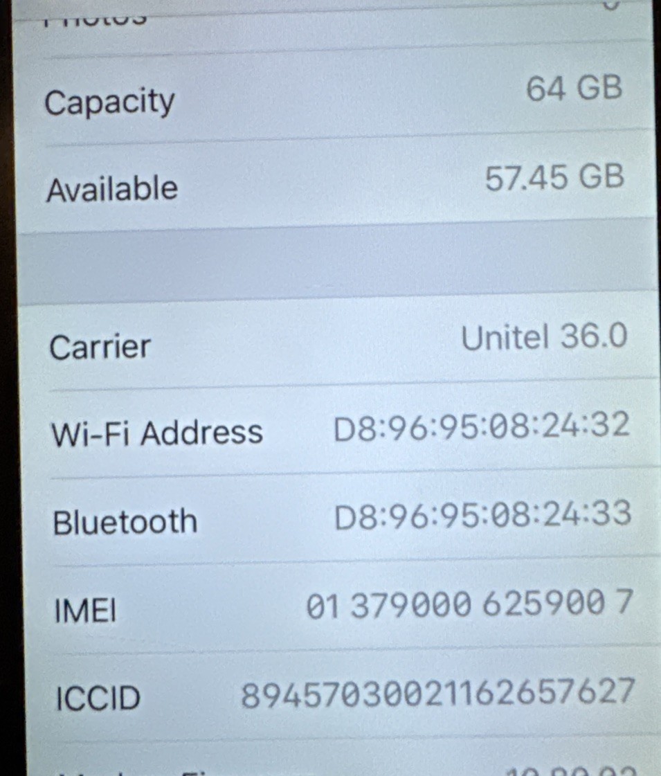Apple iPhone 5s 64GB Black (Unknown) A1533 Fair Used 12.5.8 IOS Rare
