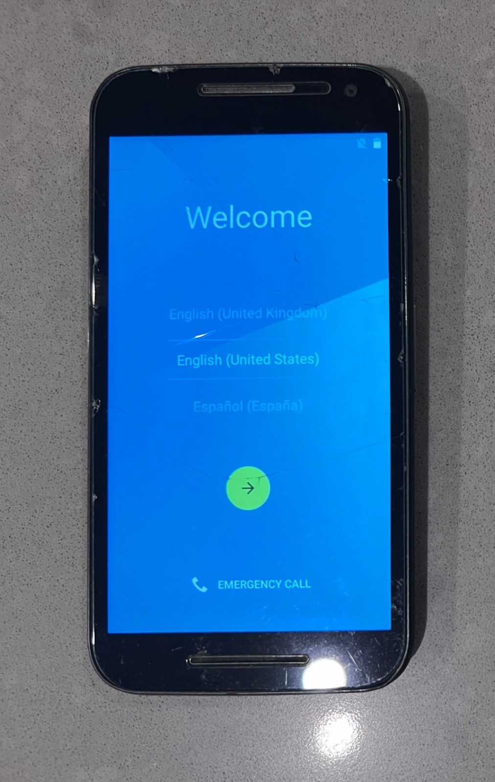 As-is Motorola XT1548 MOTO G – 8GB – Black (Unknown Carrier)