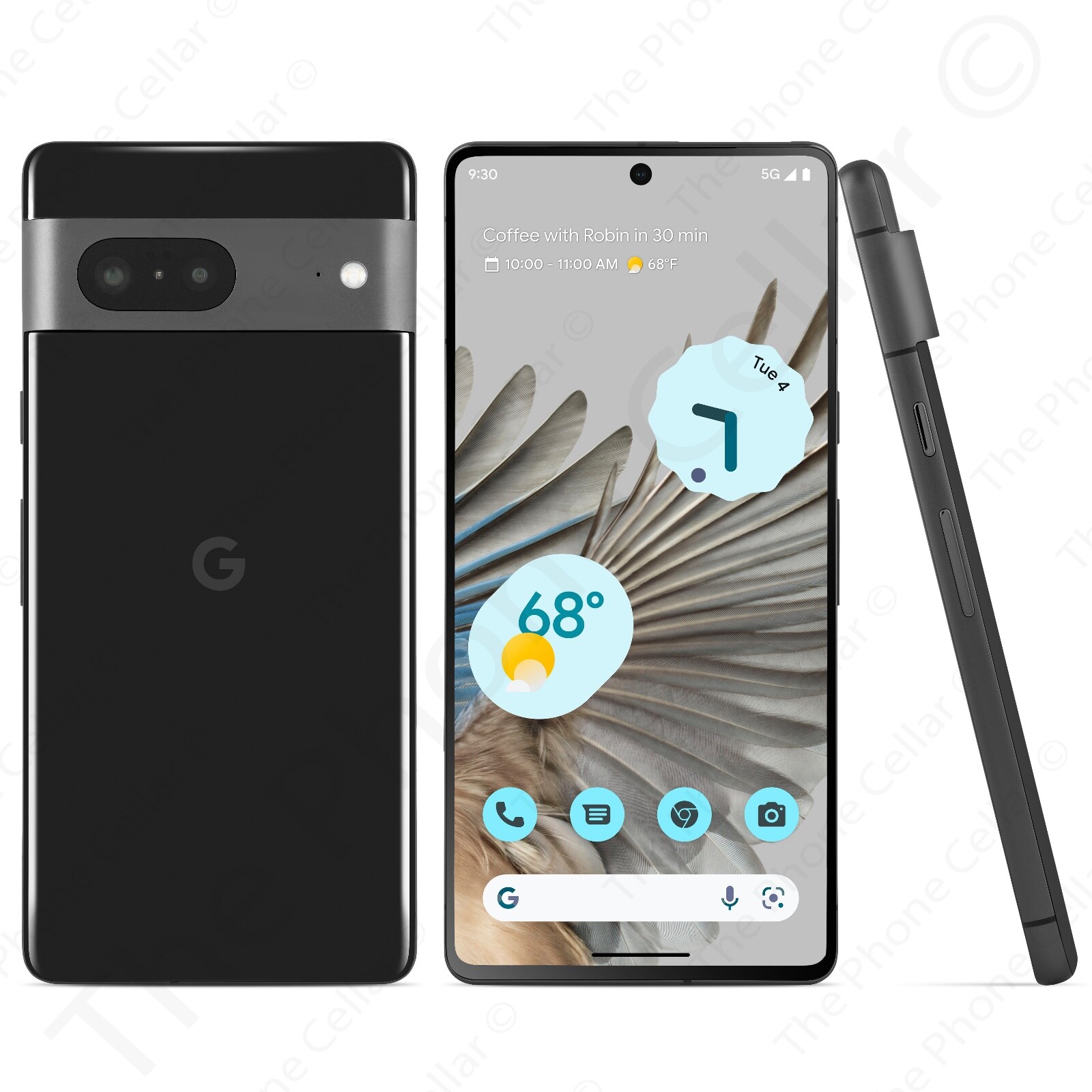 Google Pixel 7 256GB Unlocked GA04528-US 6.3” AMOLED WiFi NFC 5G Obsidian Black
