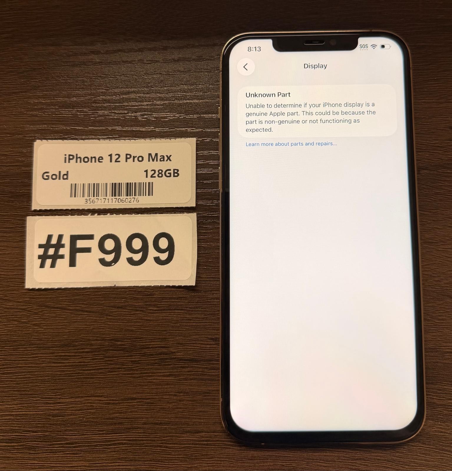 Apple iPhone 12 Pro Max 128GB Gold -Unlocked – Read Seller Notes