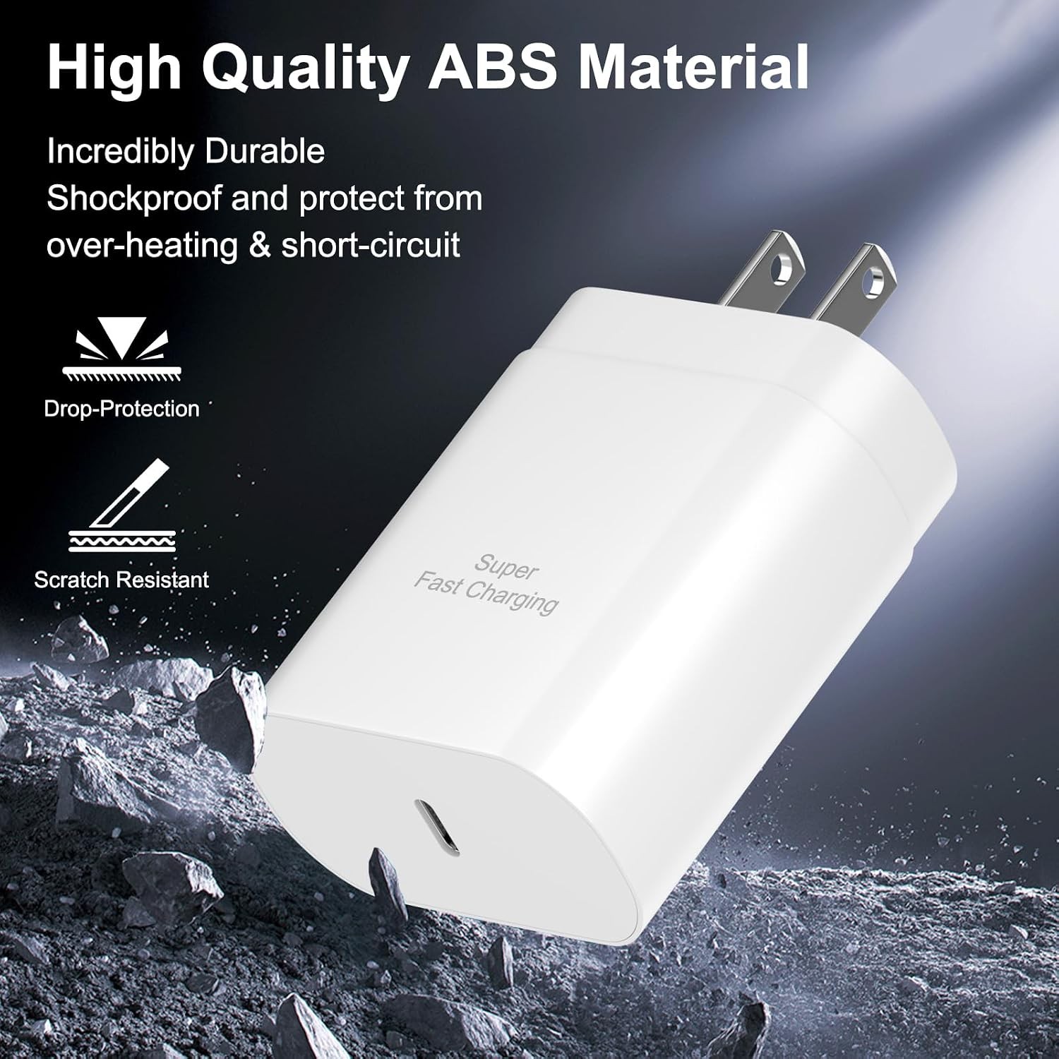 2 Pack 25W USB-C Super Fast Charger Adapter for Samsung Galaxy S26/S25