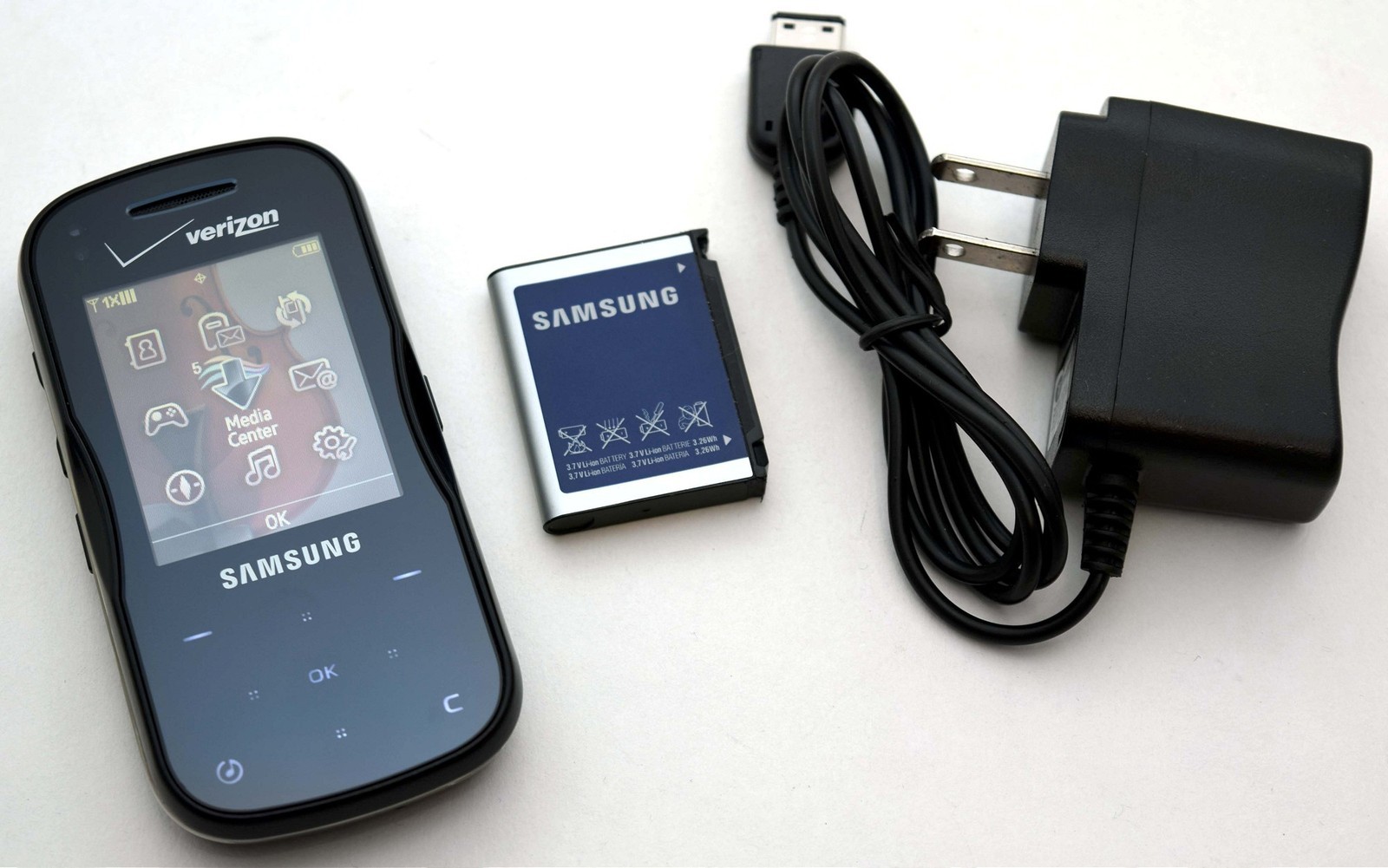 Samsung Trance SCH-U490 Verizon Slider Cell Phone GPS MP3 1.3MP BLACK 2G Grade A