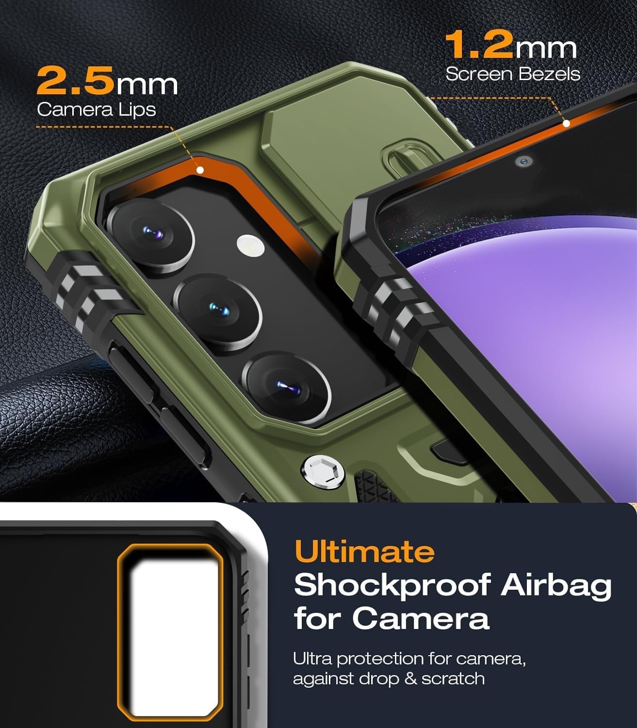 For Samsung Galaxy S25 Plus Case with Shockproof Protection & Screen Protector