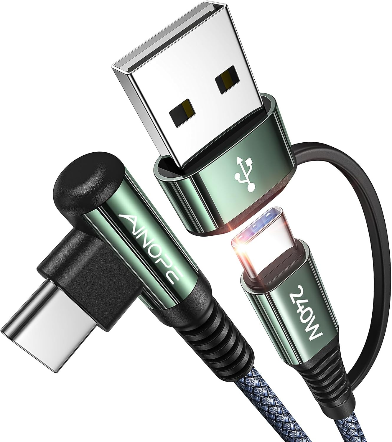 240W USB-C Fast Charger Adapter for iPhone 17/16/15, 10FT Cable