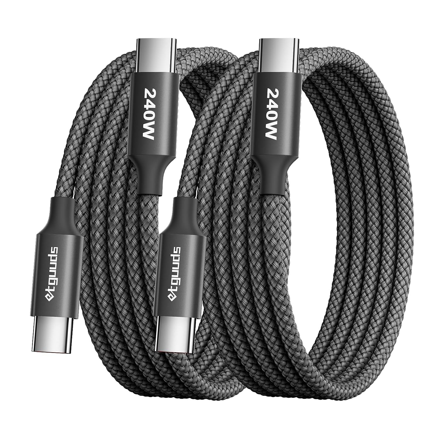 240W USB C to USB C Cable 6ft, 2-Pack Fast Charging Type C Charger Cord for iPho