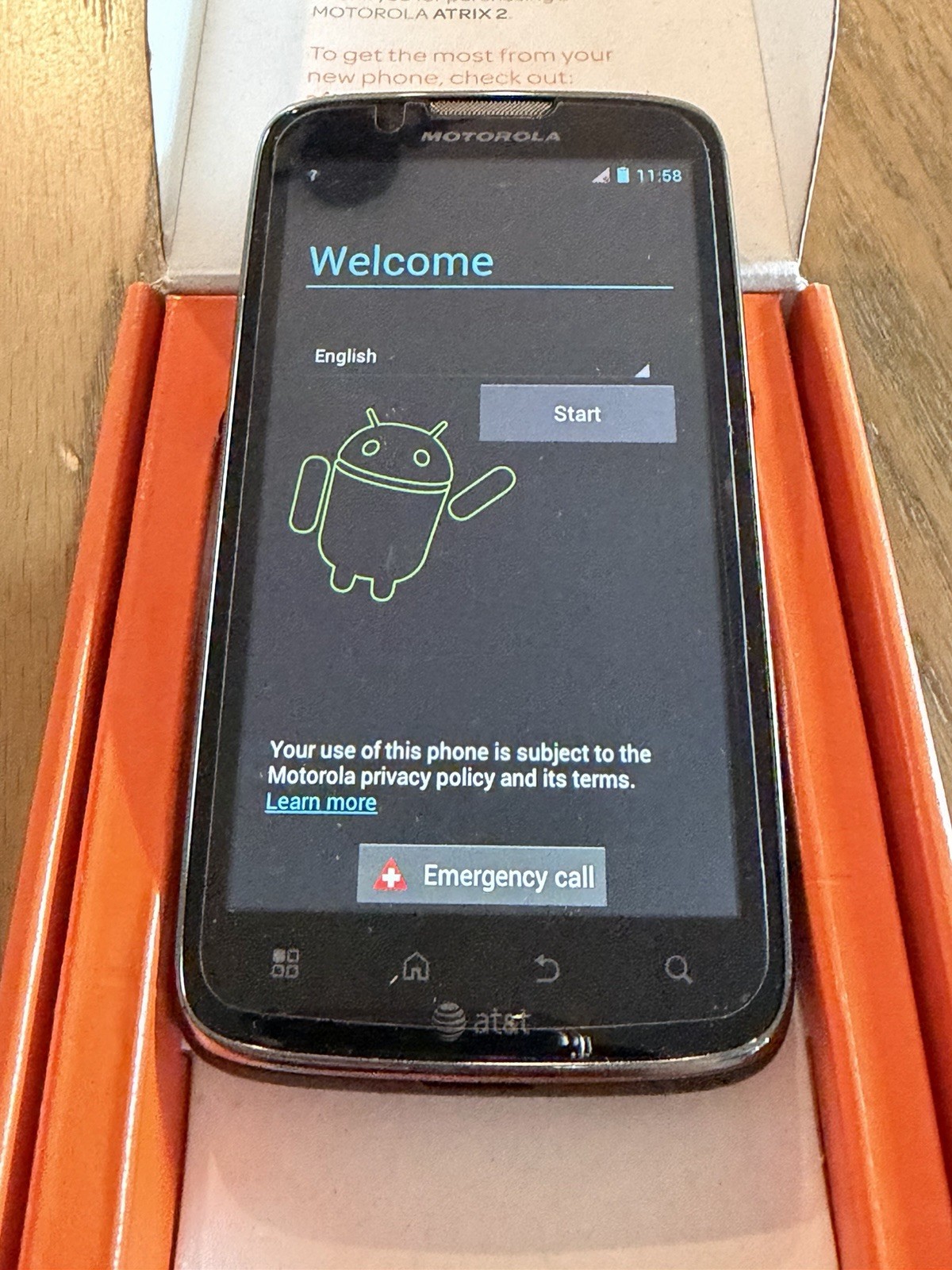 Motorola Atrix 2 II MB865 – Black ( AT&T ) Super Rare Smartphone – Factory Reset