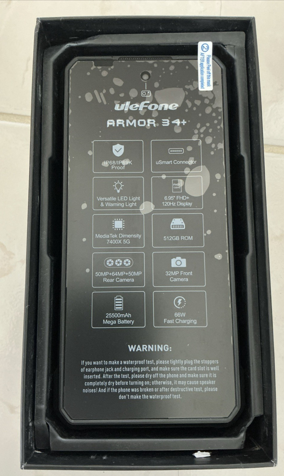 Ulephone Armor 34 Plus, 32 GB RAM, 512GB ROM, Triple back Camera, 32MP Front Cam