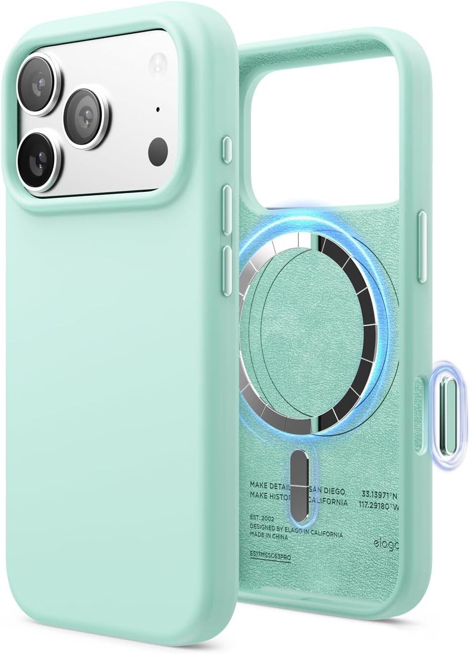iPhone 17 Pro Case, Premium Magnetic Silicone Case, Liquid Silicone Material, Sl