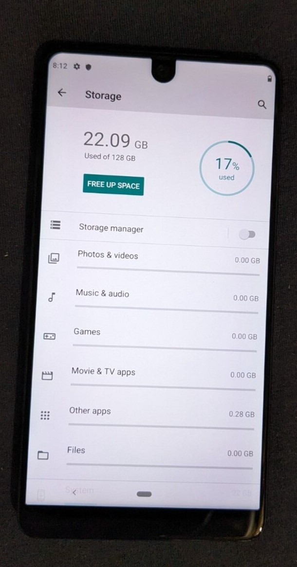 Essential PH-1 128GB Smartphone (Unlocked) Black Moon