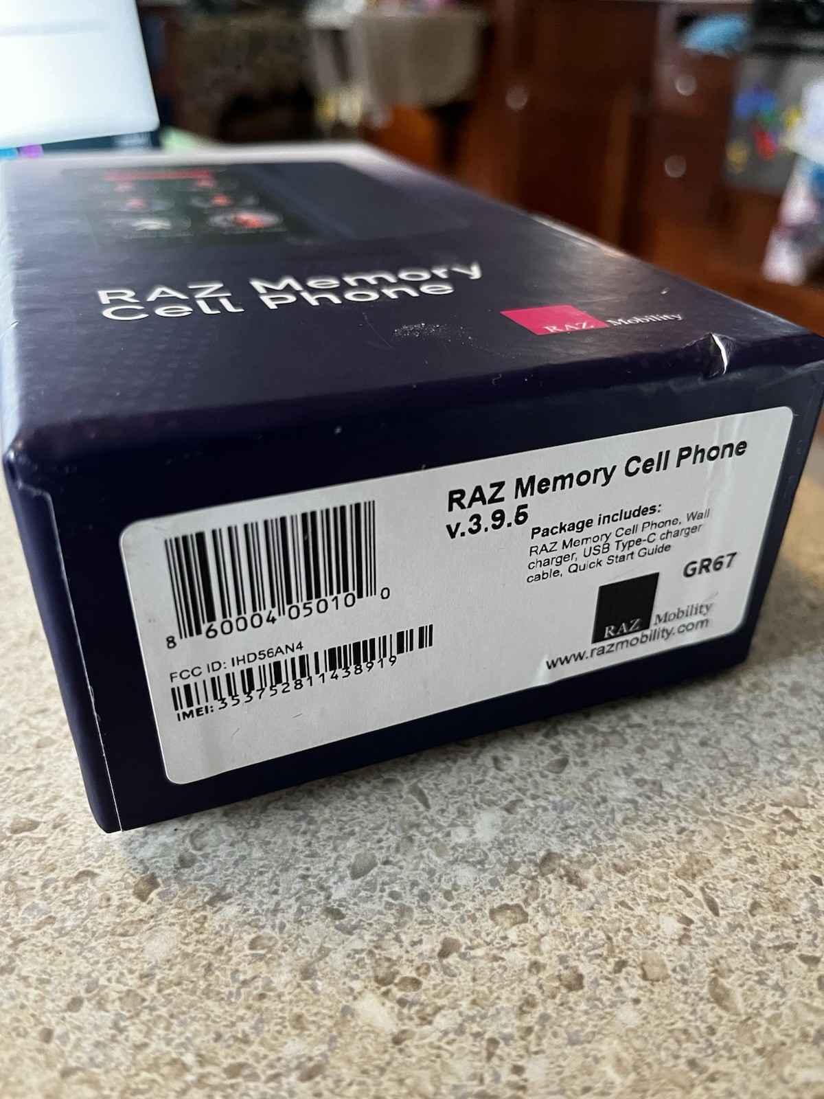 RAZ Memory Cell Phone v.3.9.5 Android for Seniors by RAZ Mobility Locked