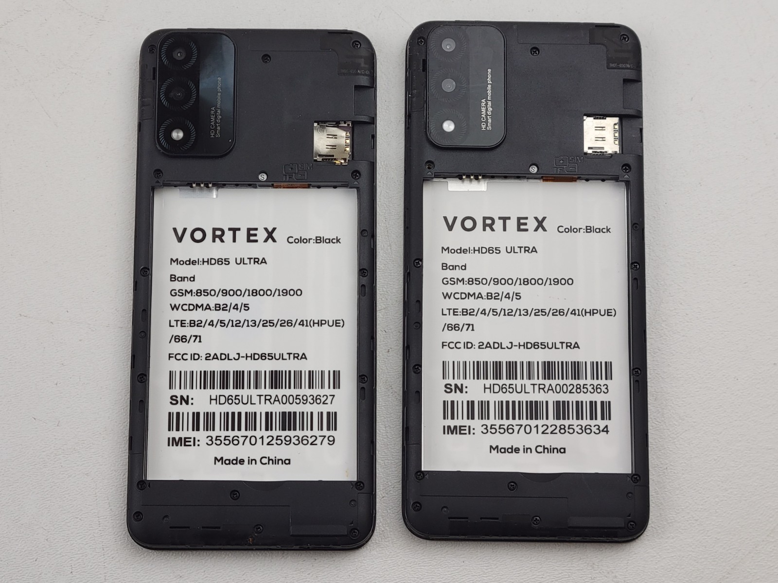 (Lot of 5) MIXED MODEL Vortex Android (CARRIER UNKNOWN) Smartphones – *READ*