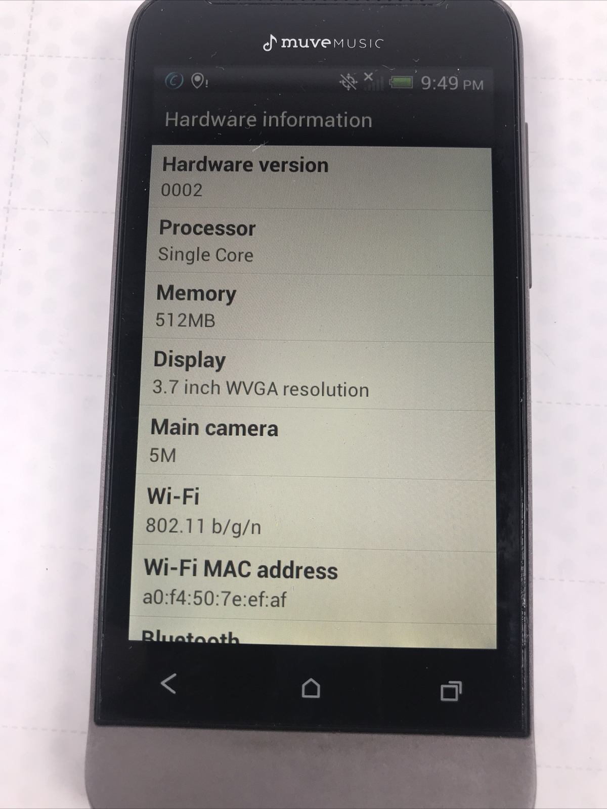 HTC One V Beats Audio Muve Music 512mb Single Core Phone MuveMusic Player