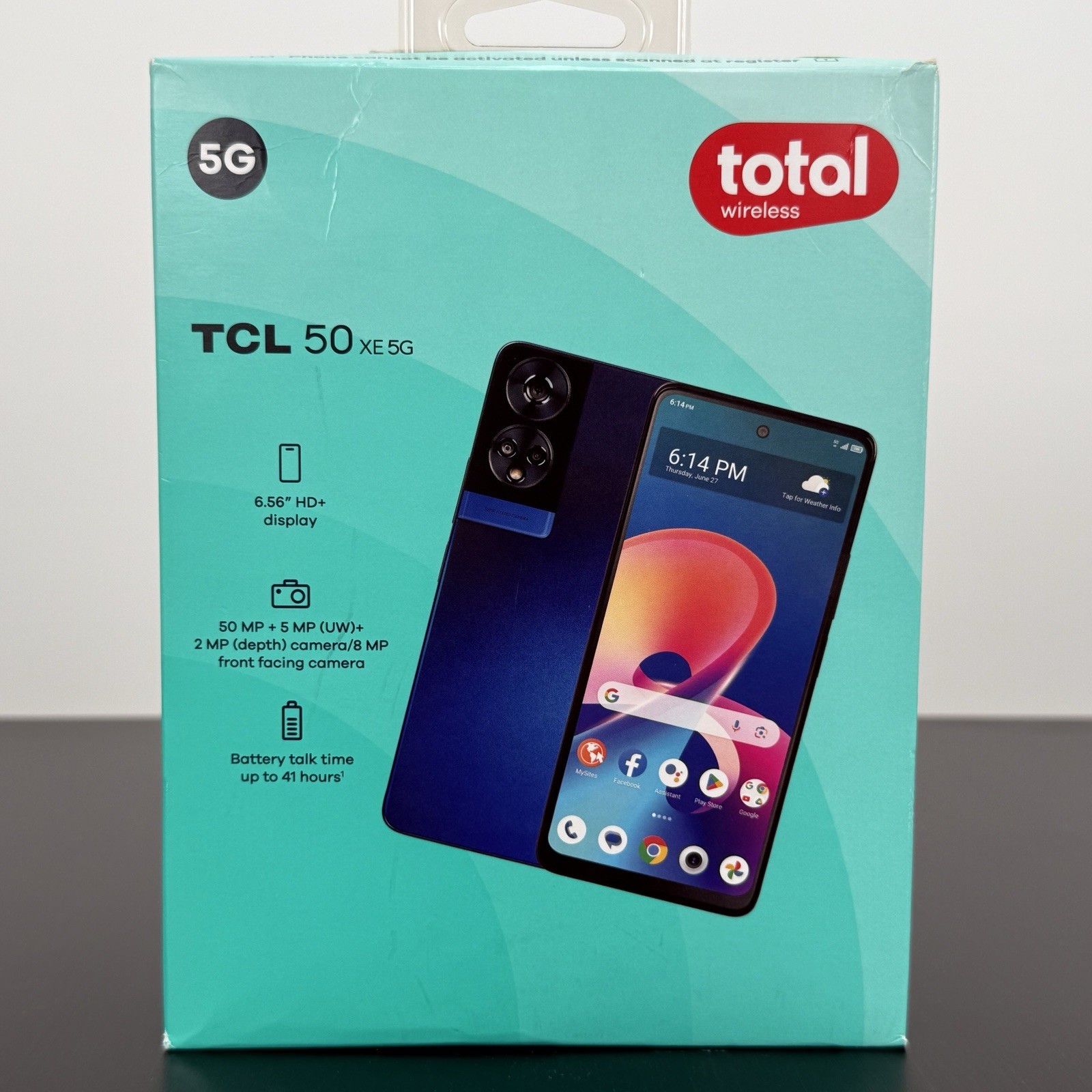 Total Wireless TCL 50 XE 5G Smartphone 6.56″ HD Display 50MP Camera 128GB – NEW