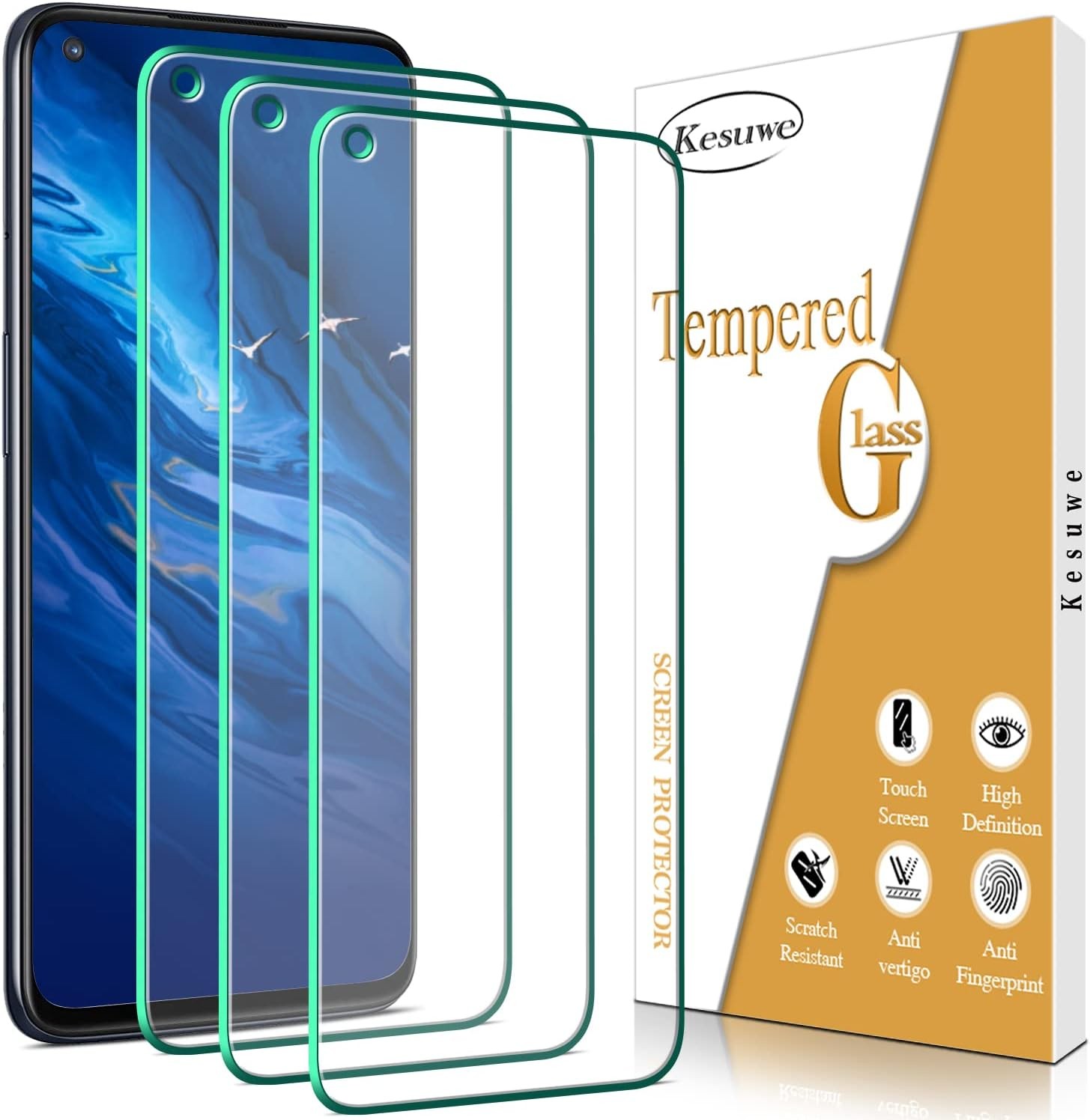 3PCS Screen Protector for OnePlus Nord N10 5G 9H Hardness Anti-Scratch Case Frie